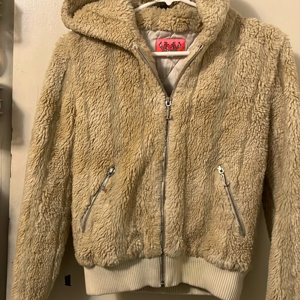 Juicy Couture faux fur jacket size 10-12